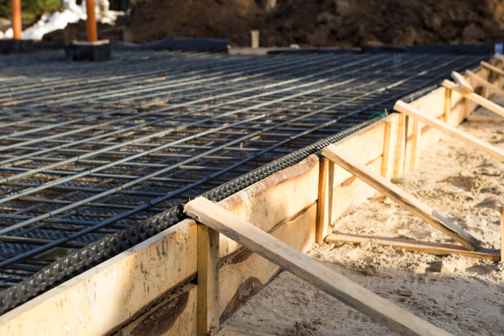 Concrete shed base installed in Belfast